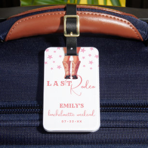 Last Rodeo Cowgirl Bachelorette Weekend Luggage Tag