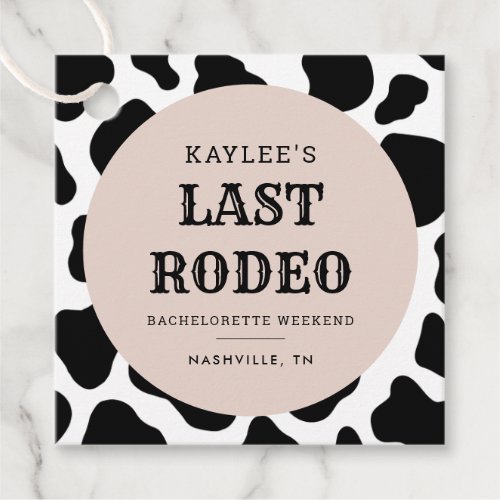 Last Rodeo Cowgirl Bachelorette Weekend Party Favor Tags