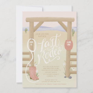 Last Rodeo cowgirl Bridal Shower/Bachelorette Invitation