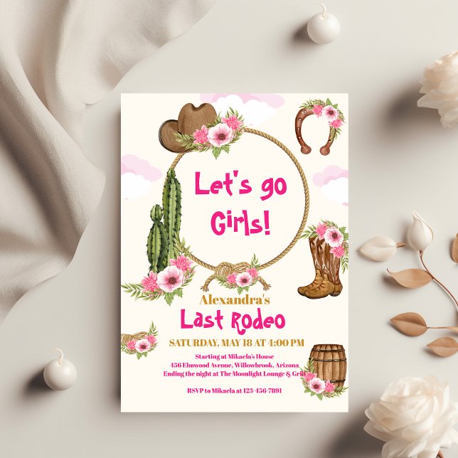 Last Rodeo Cowgirl  Bridal Shower  Invitation (Creator Uploaded)