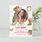 Last Rodeo Cowgirl  Bridal Shower Photo Invitation (Standing Front)