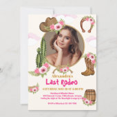 Last Rodeo Cowgirl  Bridal Shower Photo Invitation (Front)