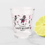 Last Rodeo Cowgirl Fun Nash Bash Bachelorette Shot Glass<br><div class="desc">Raise a toast! This pink and black Nashville “Last Rodeo” shot glass is the ultimate bachelorette keepsake: fun,  bold,  and perfect for the bride’s last ride hoedown!</div>