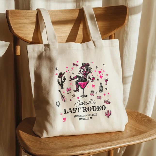 Last Rodeo Cowgirl Fun Nash Bash Bachelorette Tote Bag (Creator Uploaded)