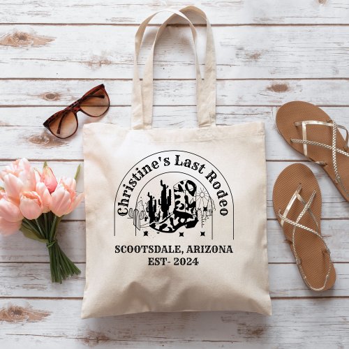 Last Rodeo Cowgirl Western Bachelorette party  Tote Bag
