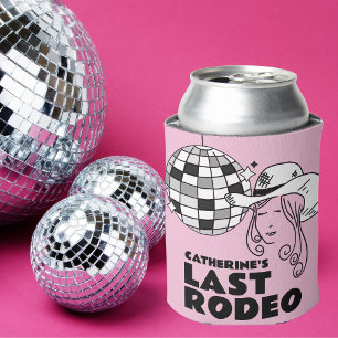 Last Rodeo Disco Cowgirl Bachelorette Party Can Cooler