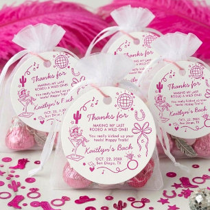 Last Rodeo Disco Cowgirl Bachelorette Party Favor Tags