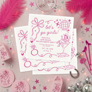 Last Rodeo Disco Cowgirl Bachelorette Party Napkins