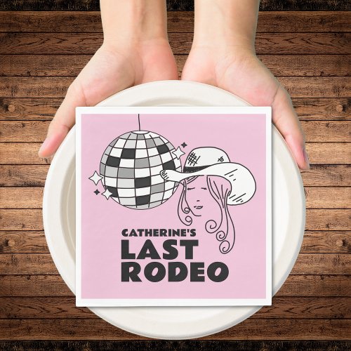 Last Rodeo Disco Cowgirl Bachelorette Party  Napkins
