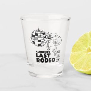 Last Rodeo Disco Cowgirl Bachelorette Party Shot Glass