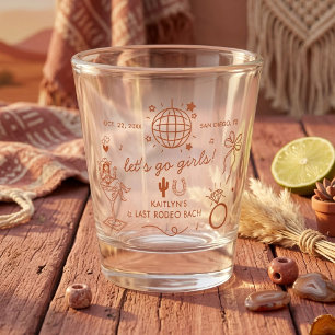 Last Rodeo Disco Cowgirl Bachelorette Party Shot Glass