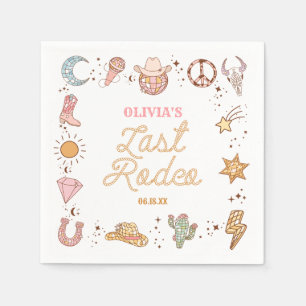 Last Rodeo Disco Cowgirl Bachelorette Weekend Napkins