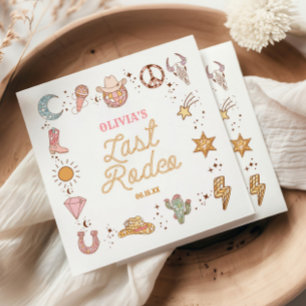 Last Rodeo Disco Cowgirl Bachelorette Weekend Napkins