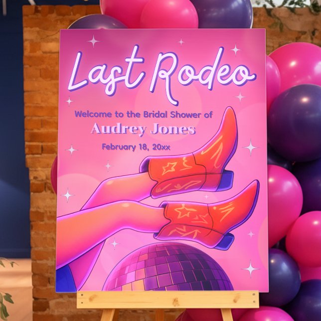 Last Rodeo - Disco Cowgirl Welcome Sign (Last Rodeo - Disco Cowgirl Welcome Sign)