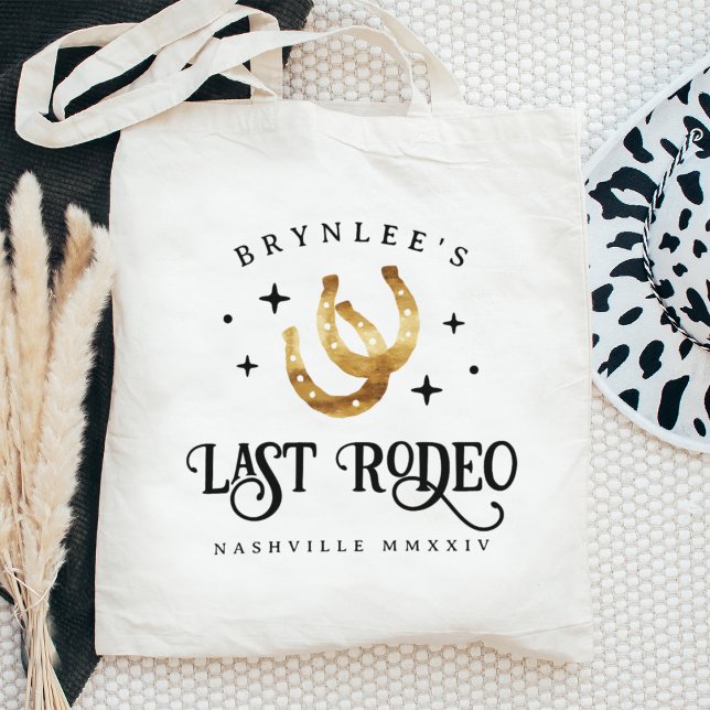 Last Rodeo Horseshoes Bachelorette Party Tote Bag (Creator Uploaded)