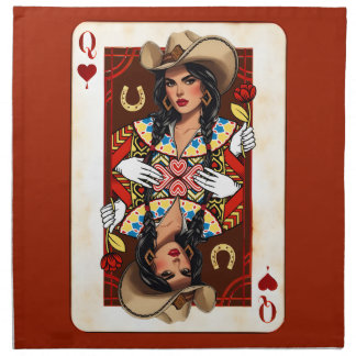 Last Rodeo Midwest Queen of Hearts Card Cloth Napkin