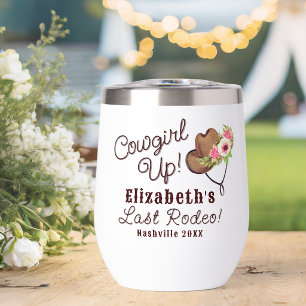 Last Rodeo Nashville Bachelorette Personalized Thermal Wine Tumbler