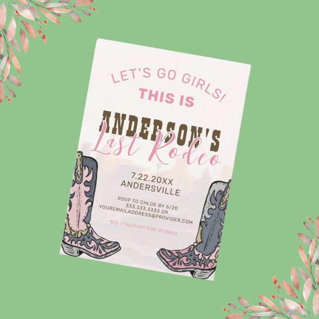 Last Rodeo Nashville Bachelorette Weekend Party In Invitation (Creator Uploaded)