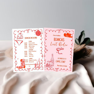 Last rodeo Nashville Bachelorette Weekend Party Invitation