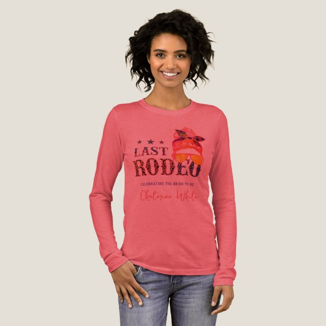 Last Rodeo Nashville Bachelorette Weekend party Tri-Blend Shirt (Full Front)