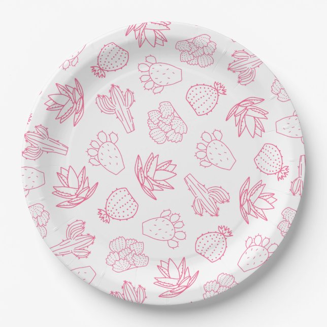 Last Rodeo Pink Bachelorette Party Paper Plates (Front)