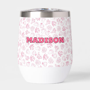 Last Rodeo Pink Bachelorette Party Thermal Wine Tumbler