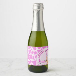 Last Rodeo Pink Cowgirl Bridal Shower Party Sparkling Wine Label