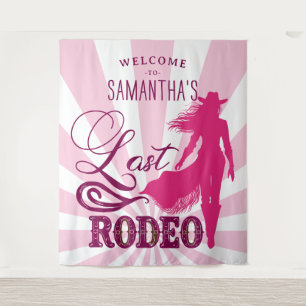 Last Rodeo Pink Cowgirl Nash Bash Bach Welcome Tapestry
