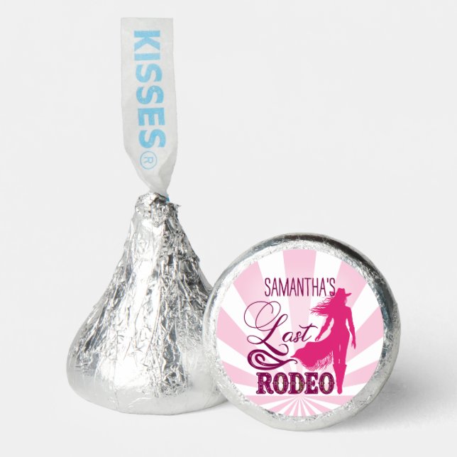 Last Rodeo Pink Red Cowgirl Nash Bash Bachelorette Hershey®'s Kisses® (Front)