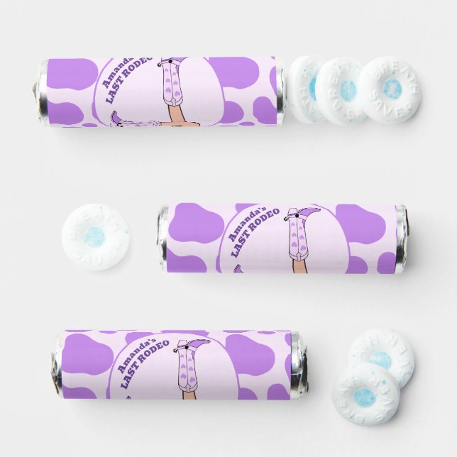 Last Rodeo Purple Cowgirl Bridal Shower Party Breath Savers® Mints (Assorted)