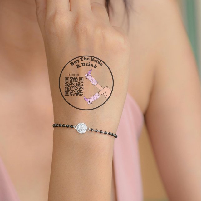 Last Rodeo Purple Cowgirl Buy The Bride A Drink Temporary Tattoos (Creator Uploaded)