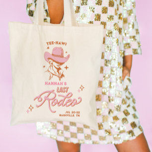 Last Rodeo Retro Cowgirl Bachelorette  Tote Bag