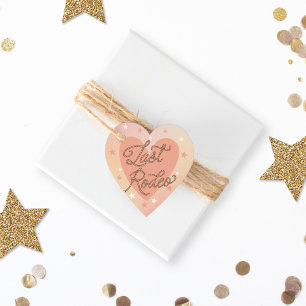 Last Rodeo Retro Western Sweet Heart Bridal Shower Favor Tags