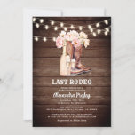 LAST RODEO Rustic Cowgirl Western BRIDAL SHOWER Invitation