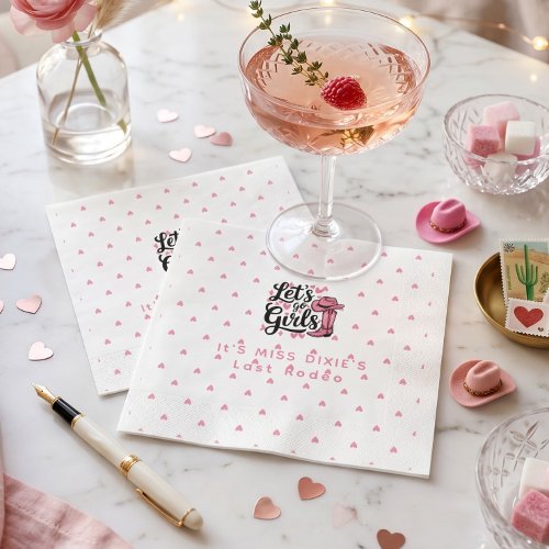 Last Rodeo Viral Classic Bachelorette Week party Napkins