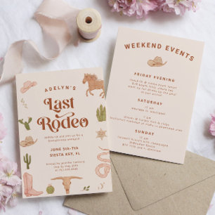 Last Rodeo Western Bachelorette Party Invitation