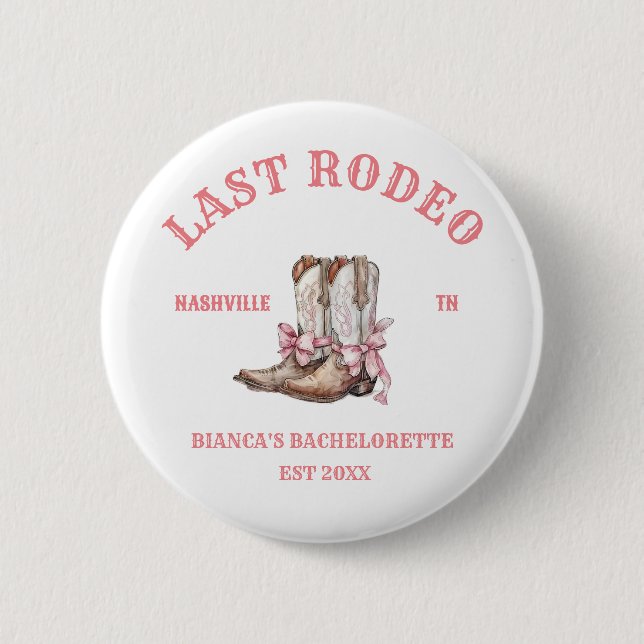 Last Rodeo Western Coquette boots Bachelorette  Button (Front)
