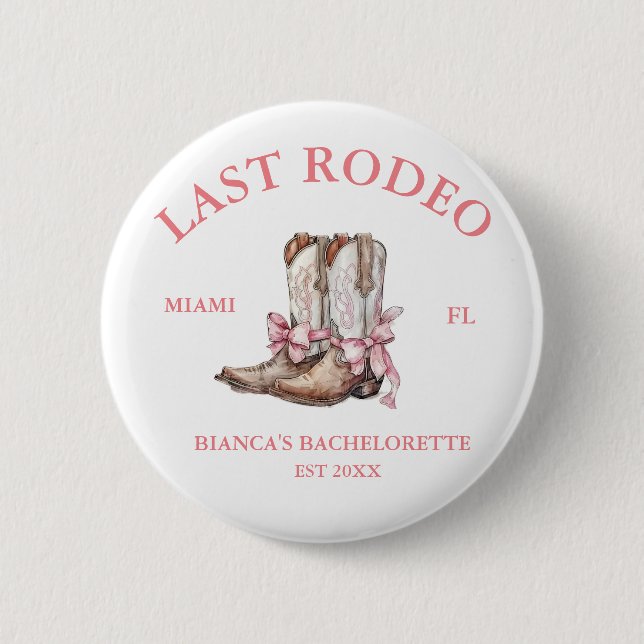 Last Rodeo Western Coquette boots Bachelorette  Button (Front)