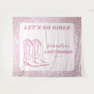 Last Rodeo Western Cowgirl Bachelorette Party Tapestry