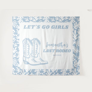 Last Rodeo Western Cowgirl Bachelorette Party Tapestry