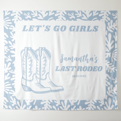 Last Rodeo Western Cowgirl Bachelorette Party Tapestry