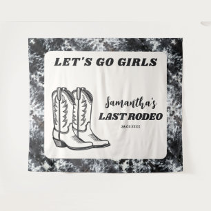Last Rodeo Western Cowgirl Bachelorette Party Tapestry
