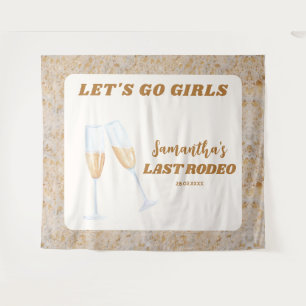 Last Rodeo Western Cowgirl Bachelorette Party Tapestry