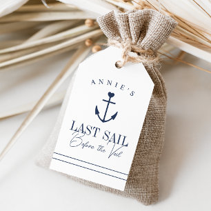 Last Sail Before the Veil Bachelorette Favor Gift Tags
