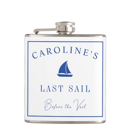Last Sail Before the Veil Bachelorette Flask