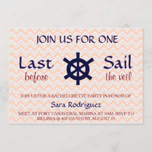 Last Sail Before The Veil Bachelorette Invitation