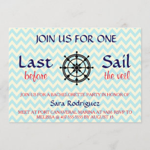 Last Sail Before The Veil Bachelorette Invitation