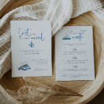 Last Sail Before the Veil Bachelorette Invitation<br><div class="desc">This Last Sail Bachelorette Invitation and Itinerary is perfect for your nautical bachelorette party!</div>