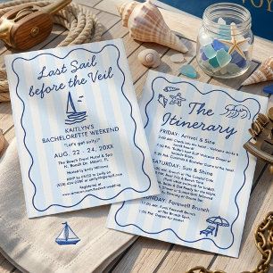 Last Sail Before The Veil Bachelorette Itinerary Invitation
