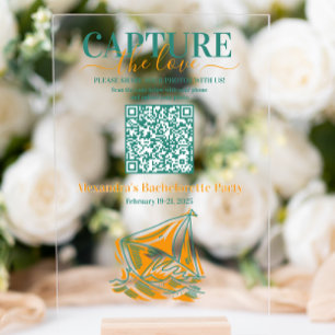 Last Sail Before the Veil Bachelorette Party Acrylic Sign